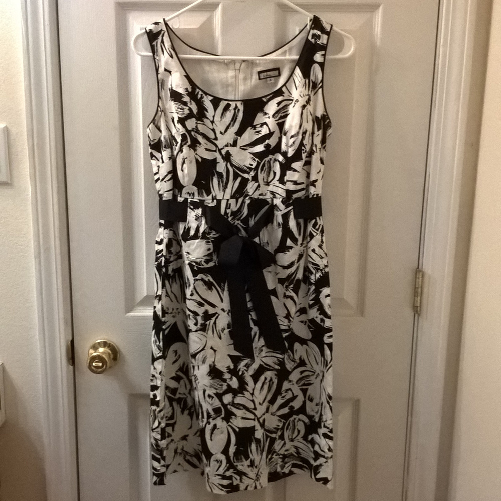 Black and white flowered dress